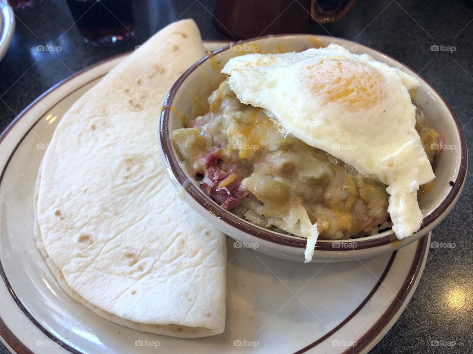 New Mexico breakfast papas bowl