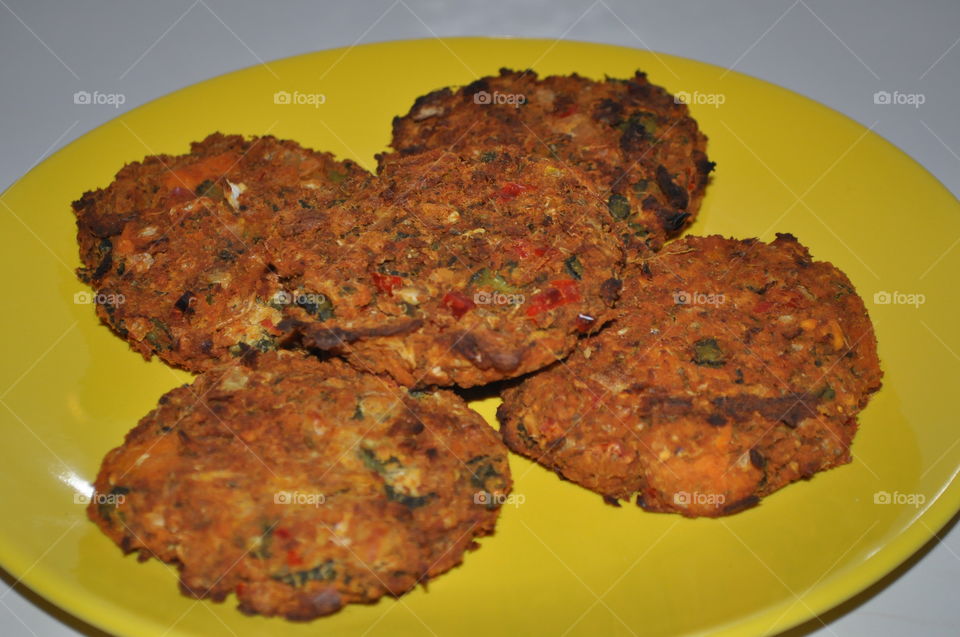 Vegan sweet potato burgers
