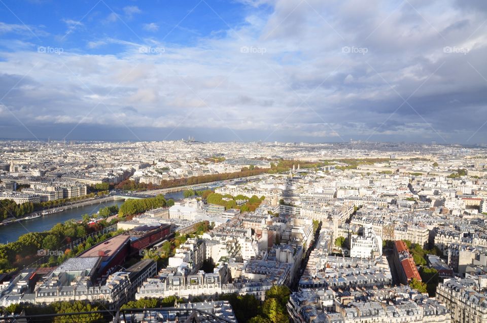 Paris view from Eiffel Tower 
