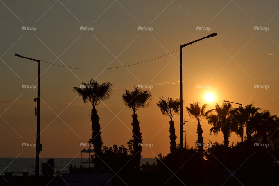 sunset in Alanya turkey