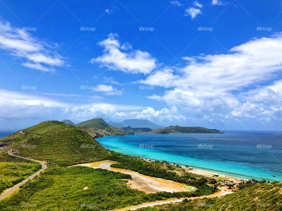 Rolling hills of St Kitts and Nevis