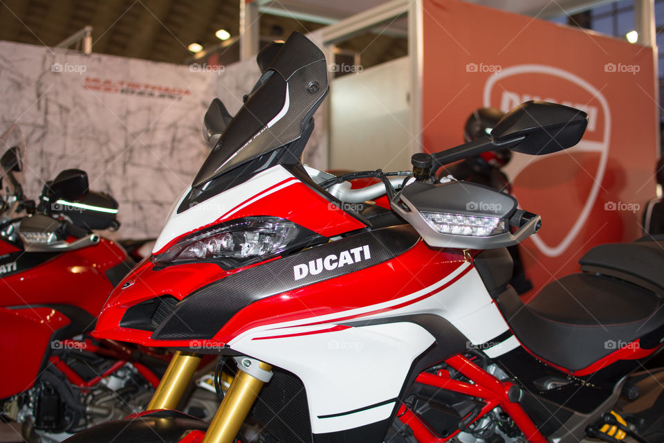 ducati motorcycle on belgrade auto-show