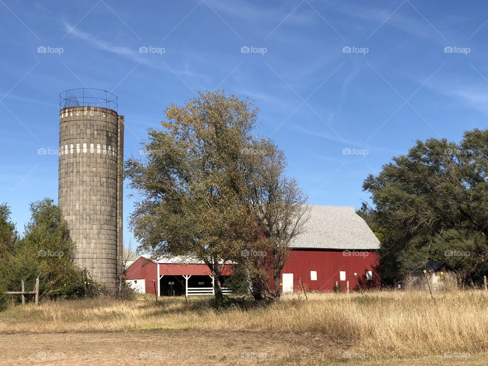 Barn and silo