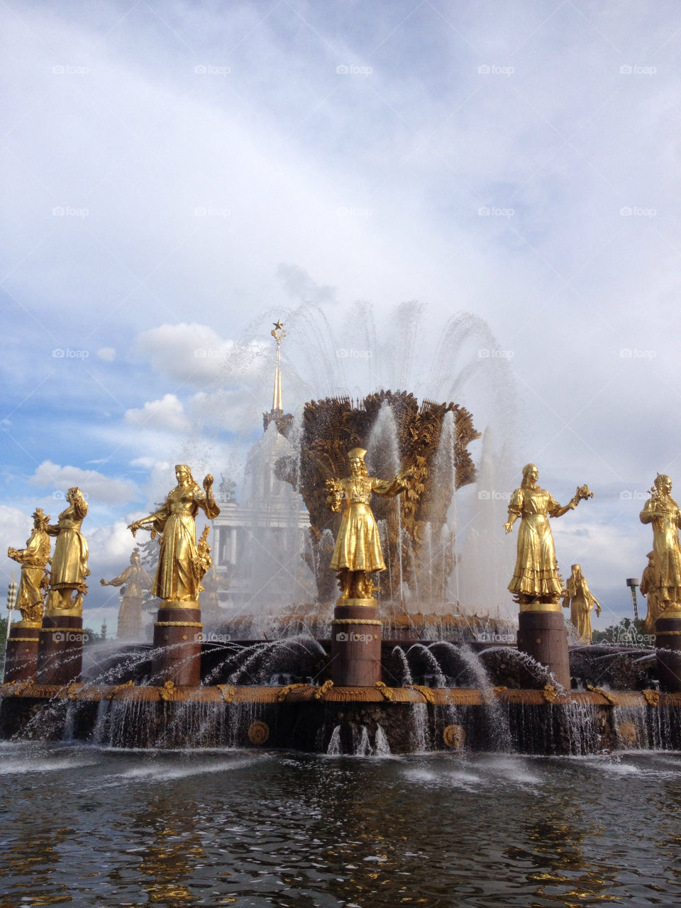 water park fountain gold by penguincody