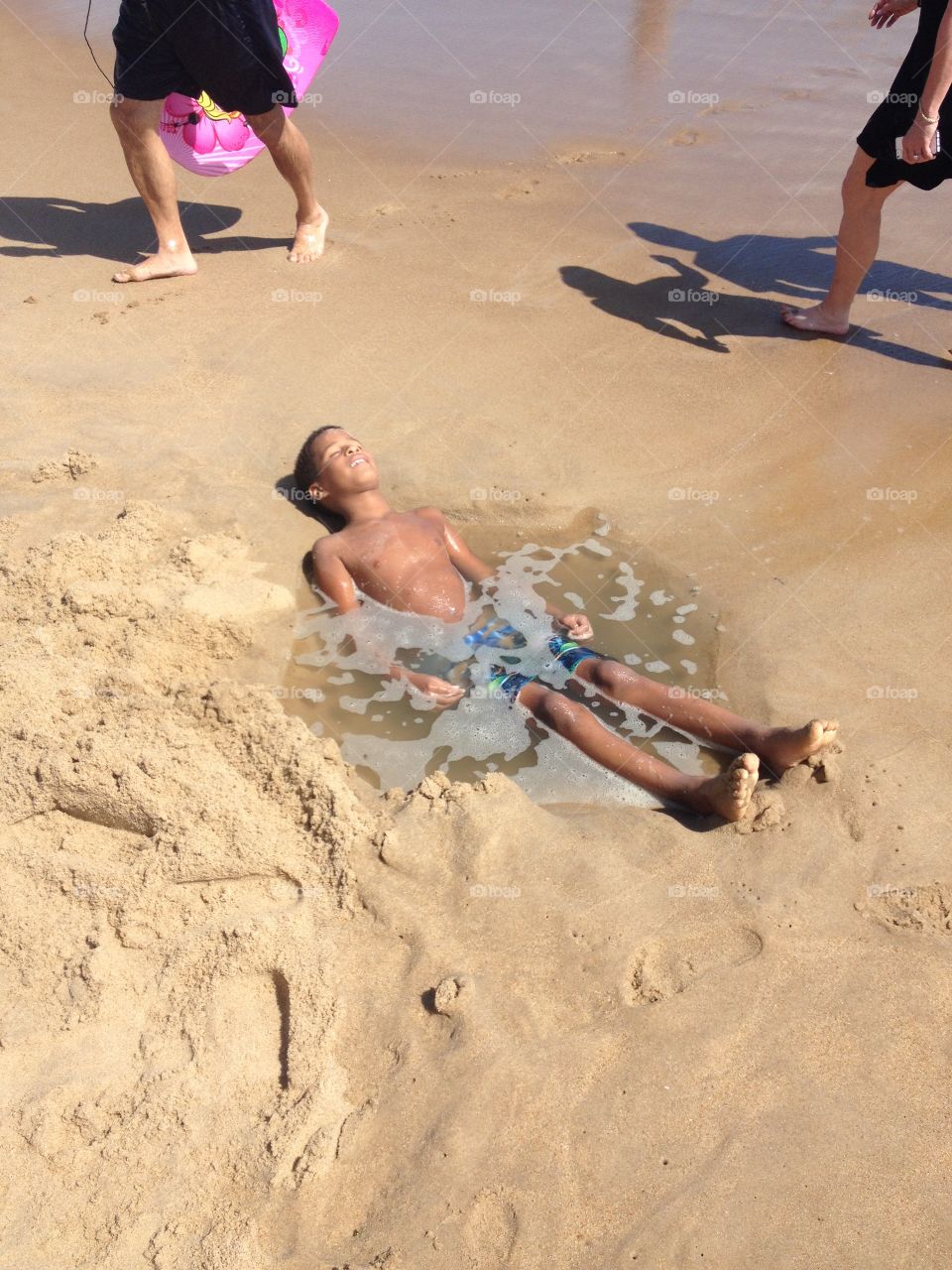 Beach Bath in Sand