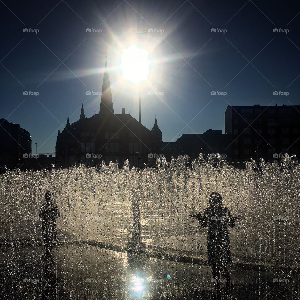 Fountain on a summerday