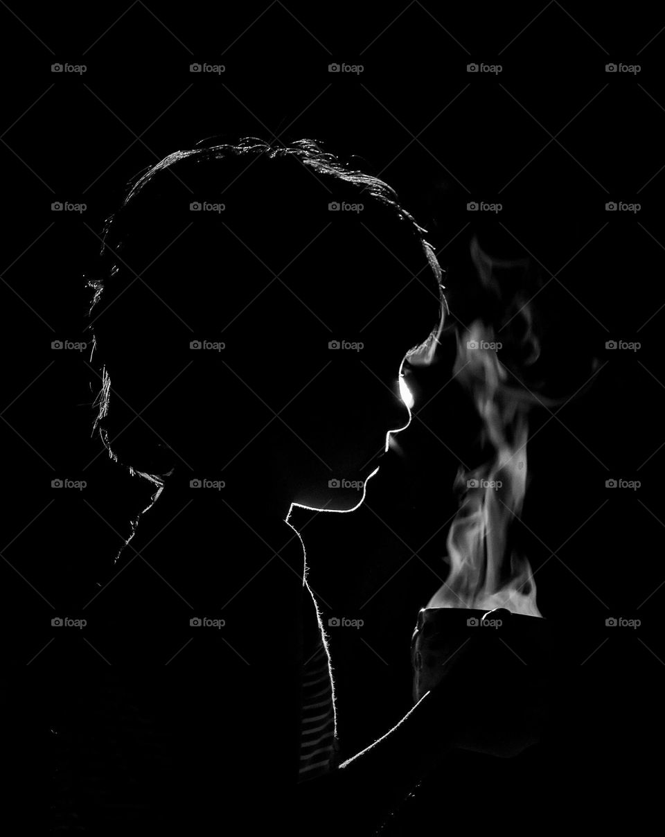 A hot tea in the dark