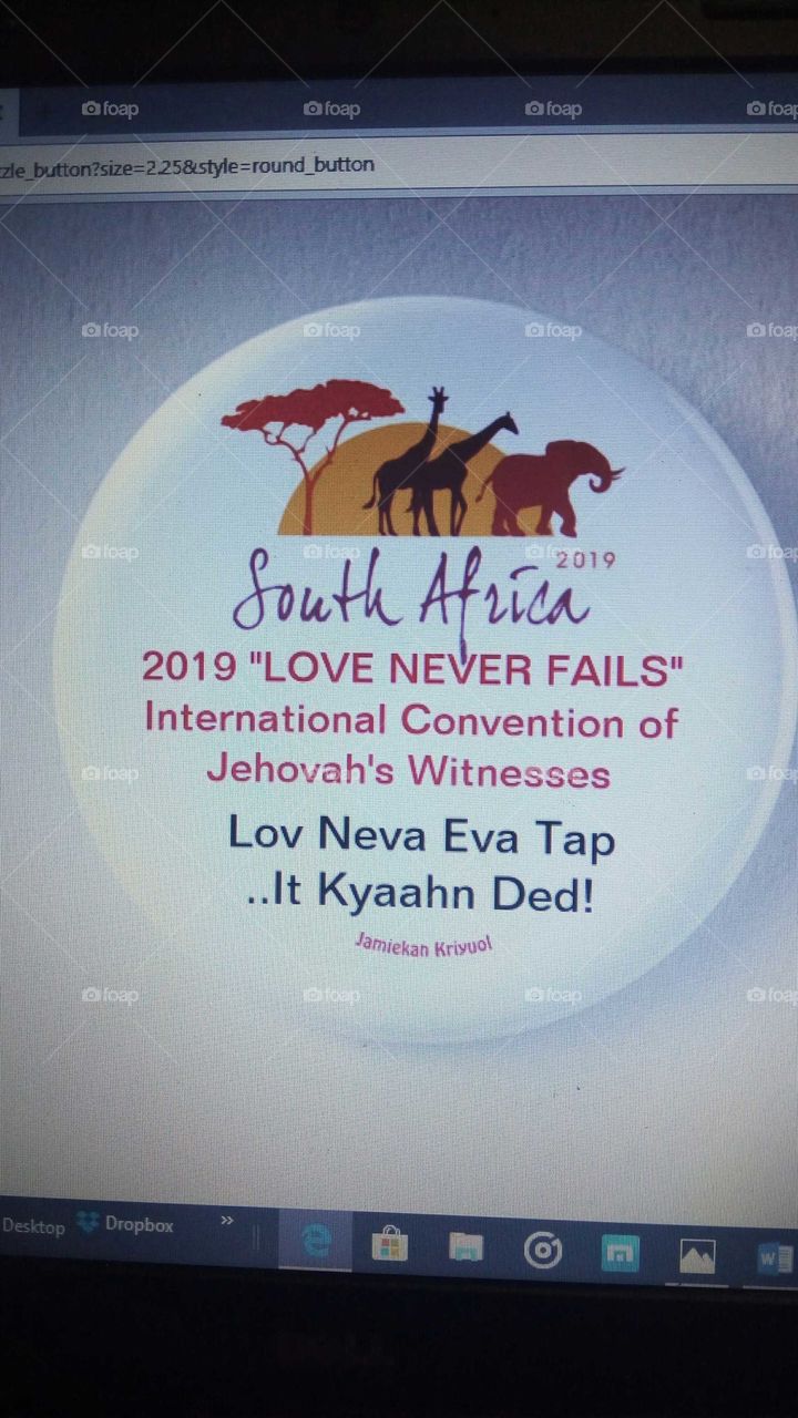 love never fails button