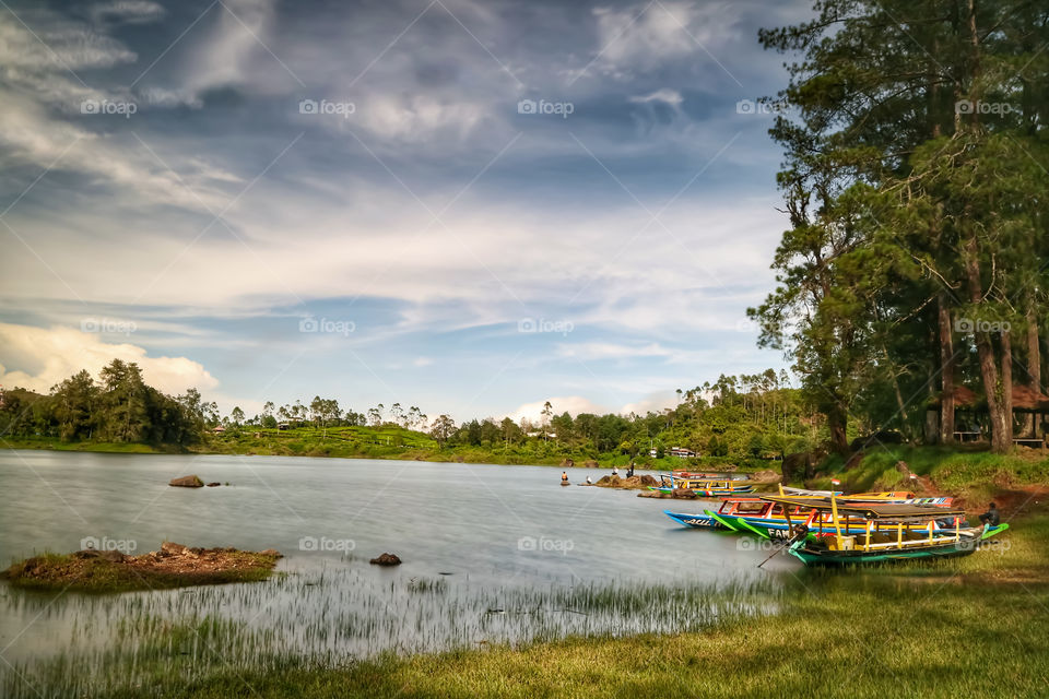Setu Patenggang. beautiful lake in south Bandung Indonesia