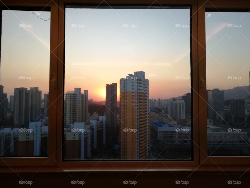 China, sunset