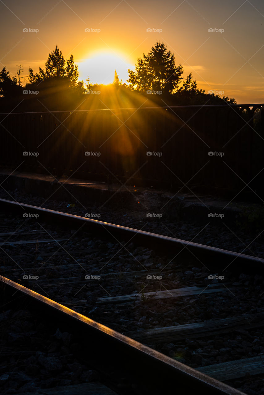 Railway sunset