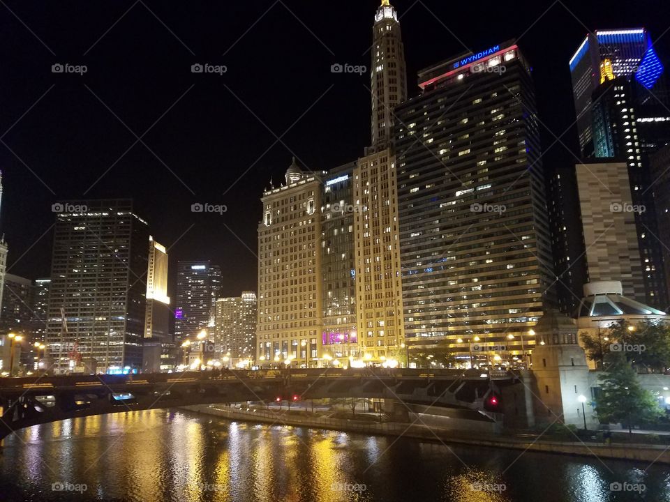 Chicago at night