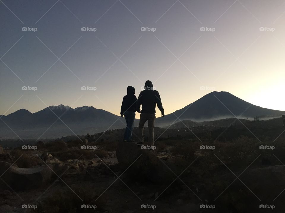 Early hike to see the sunrise over Misty in Peru