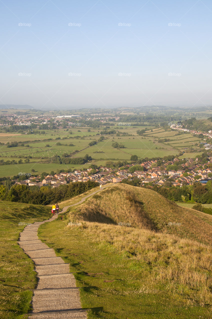 Countryside landscape in Glastonbury