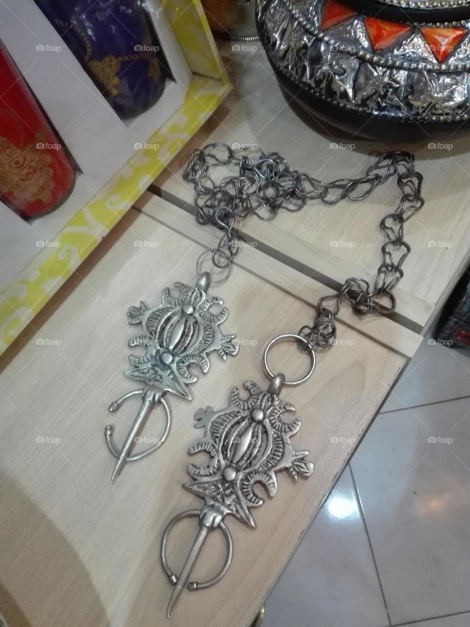 silver necklace