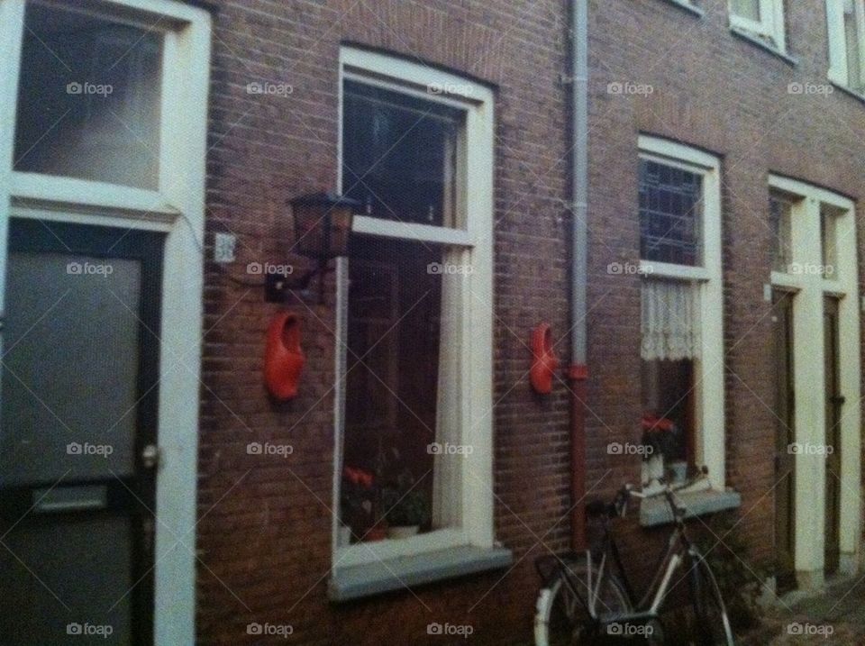 Amsterdam red shoe district 1976