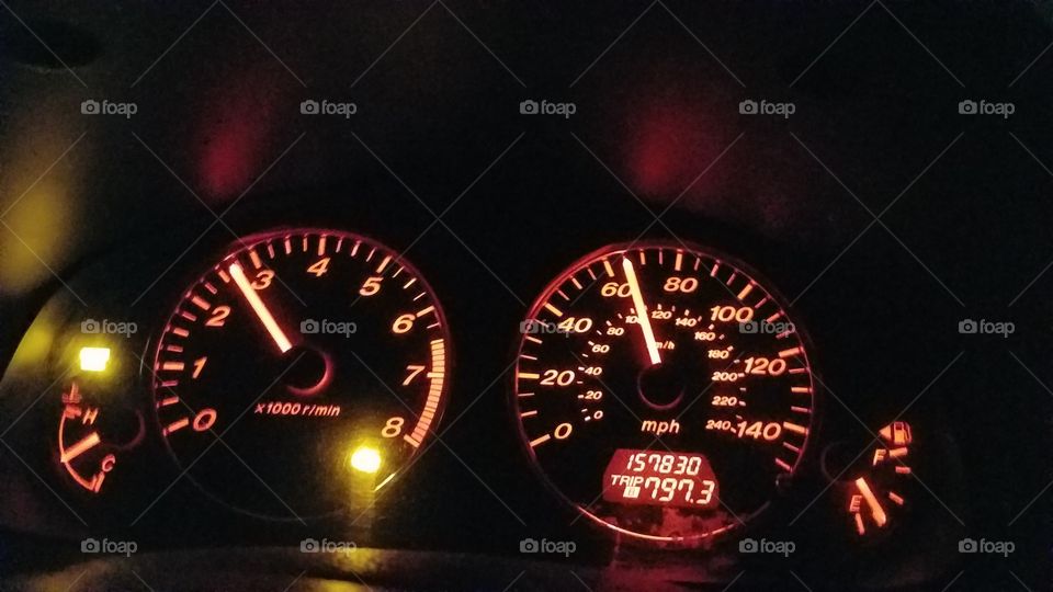 Glow of the Dashboard light