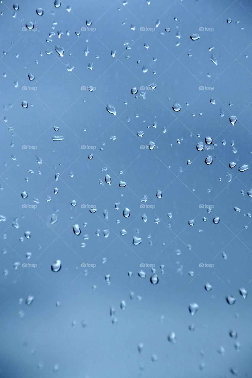 Raindrop on glass