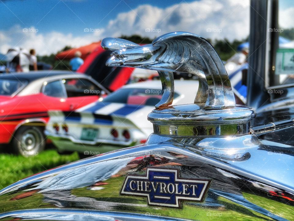 Stowe car show hood ornament Chevrolet 