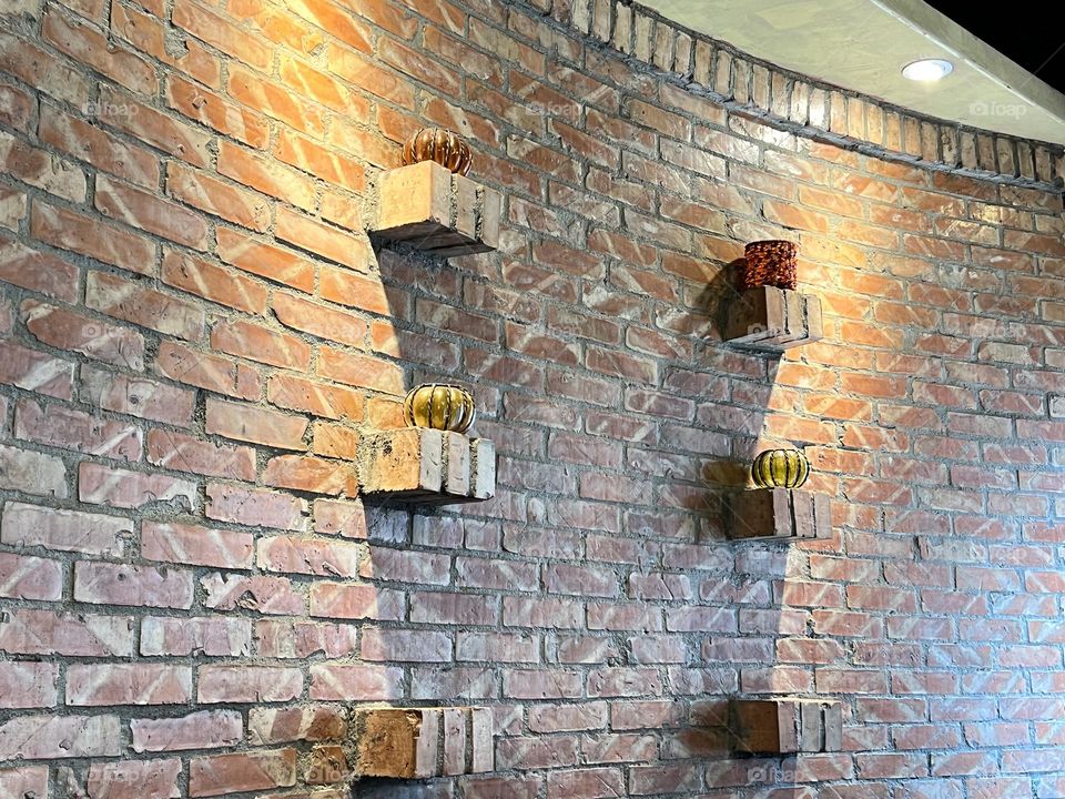 Wall in the restaurant 