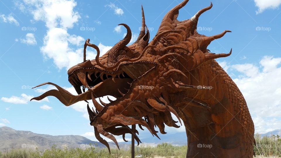 statue, dragon, Borrego Springs,