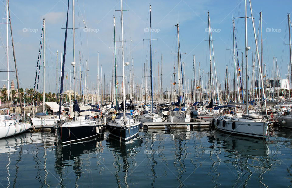Yachts in Barcelona Spain