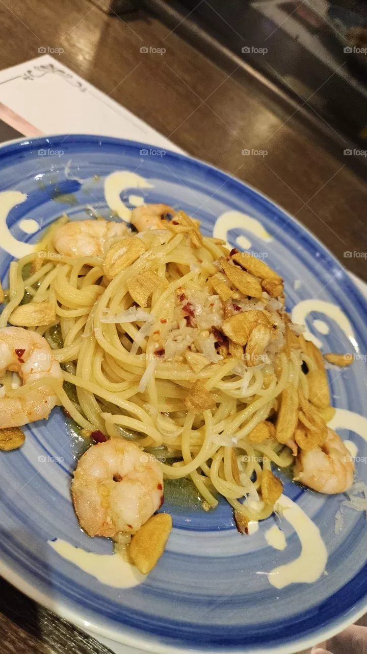 a dish of Italian food