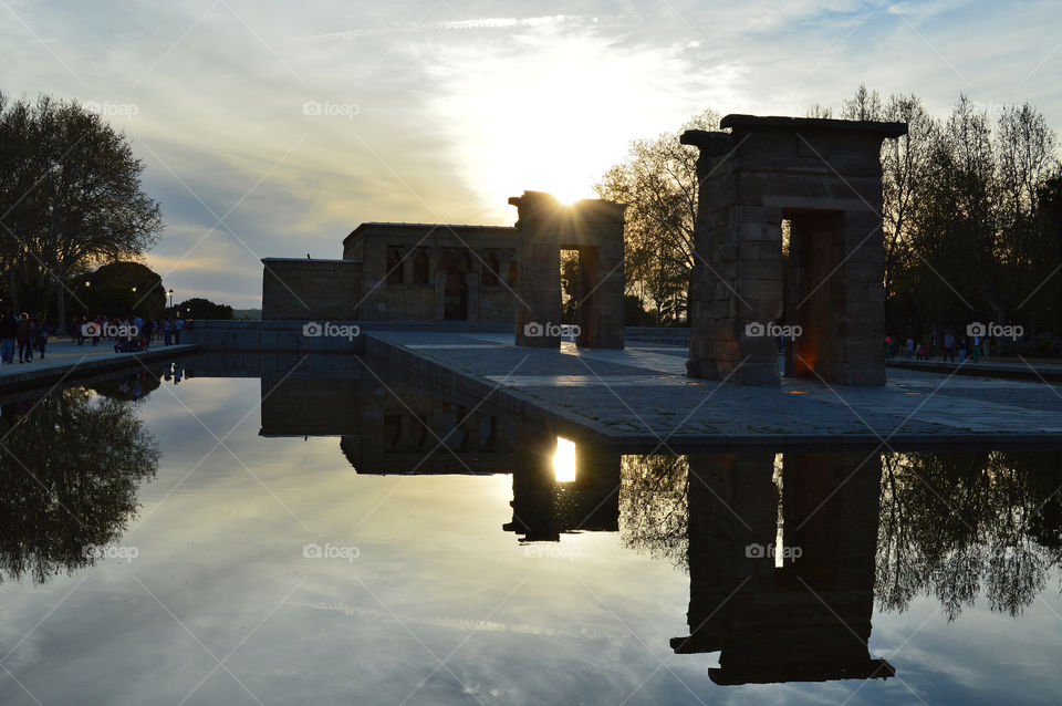 Debod Temple in Madrid, Spain.