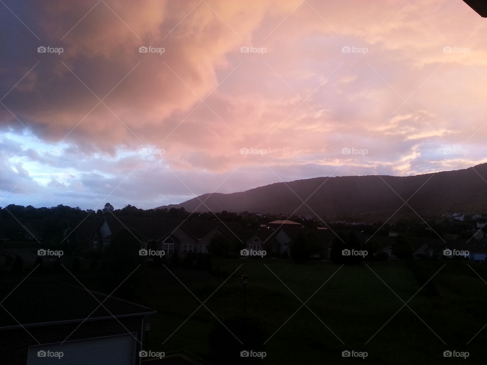 Sunset after storm on Read Mountain