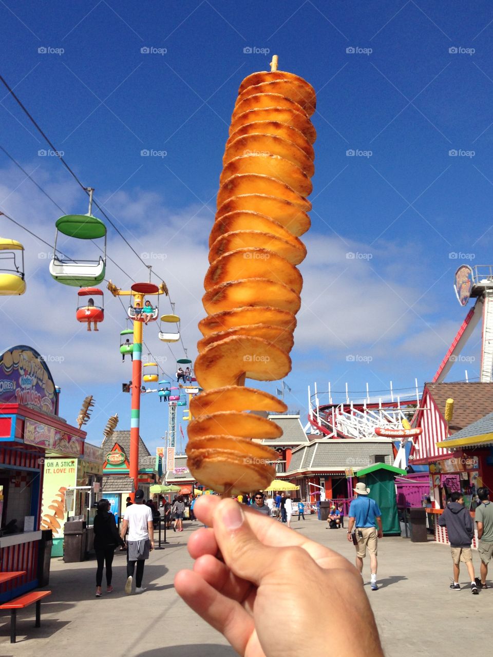 strange french fry at the carnival