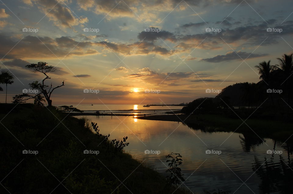 beautiful colors of a sunset