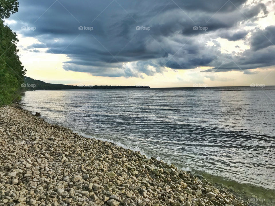 Stormy day on the beach