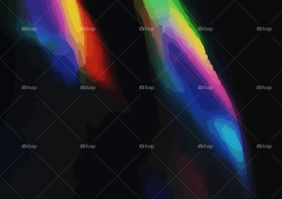 Photography of rainbow. Rainbow on black background.  Abstract web background. Banners and panels