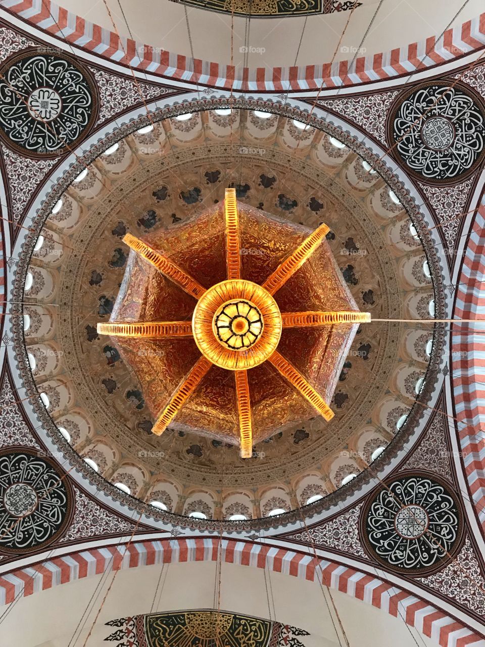 Suleymaniye Mosque chandelier Istanbul