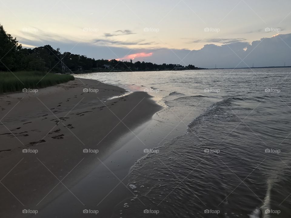 River at dusk