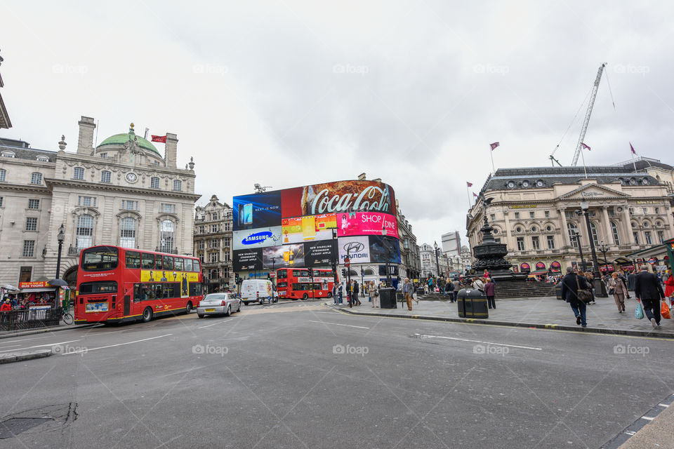 Piccadilly Circus in London England.