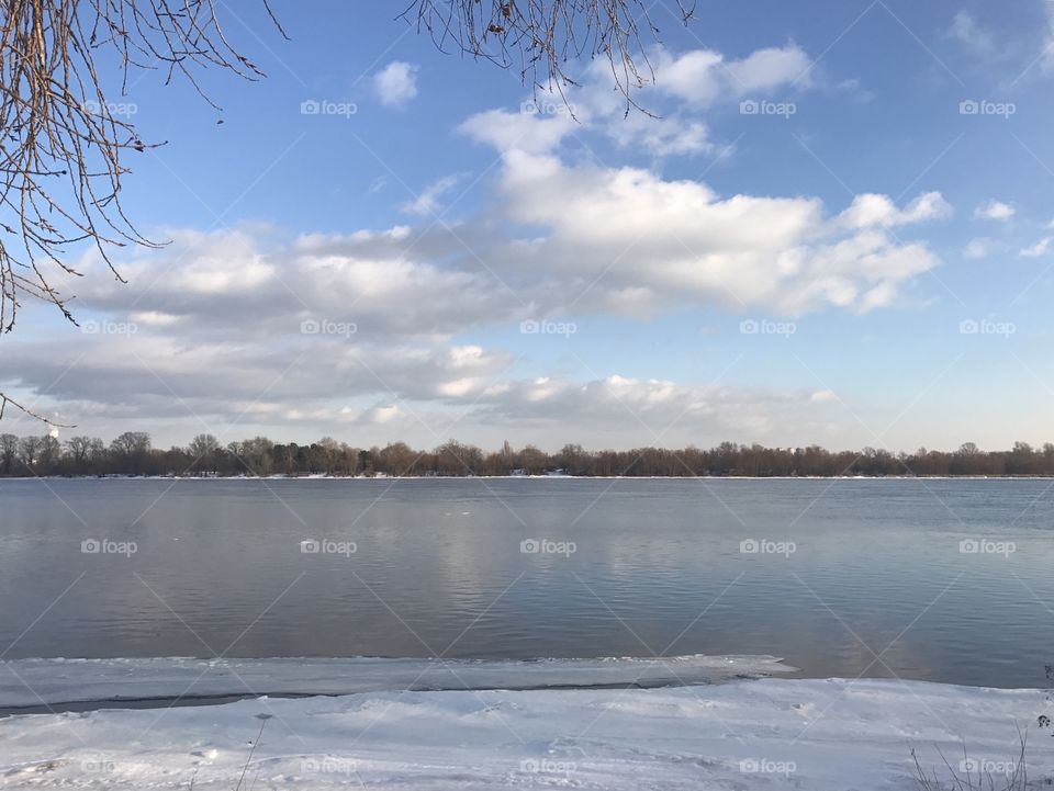 Beautiful winter river 