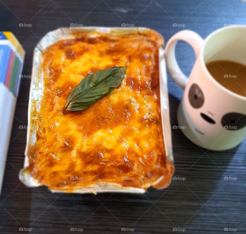 Book, Spaghetti and coffee are all I need..