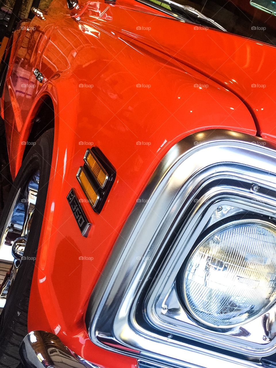 Orange vintage truck