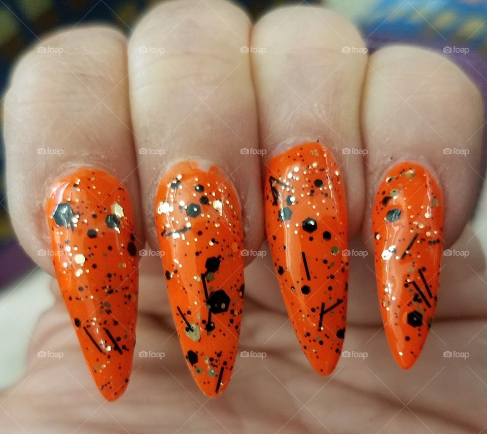halloween fingernails