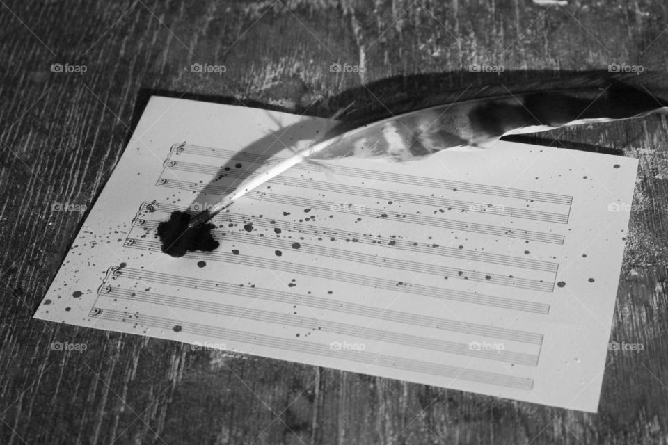 composing notes music black white art mozart bethooven
