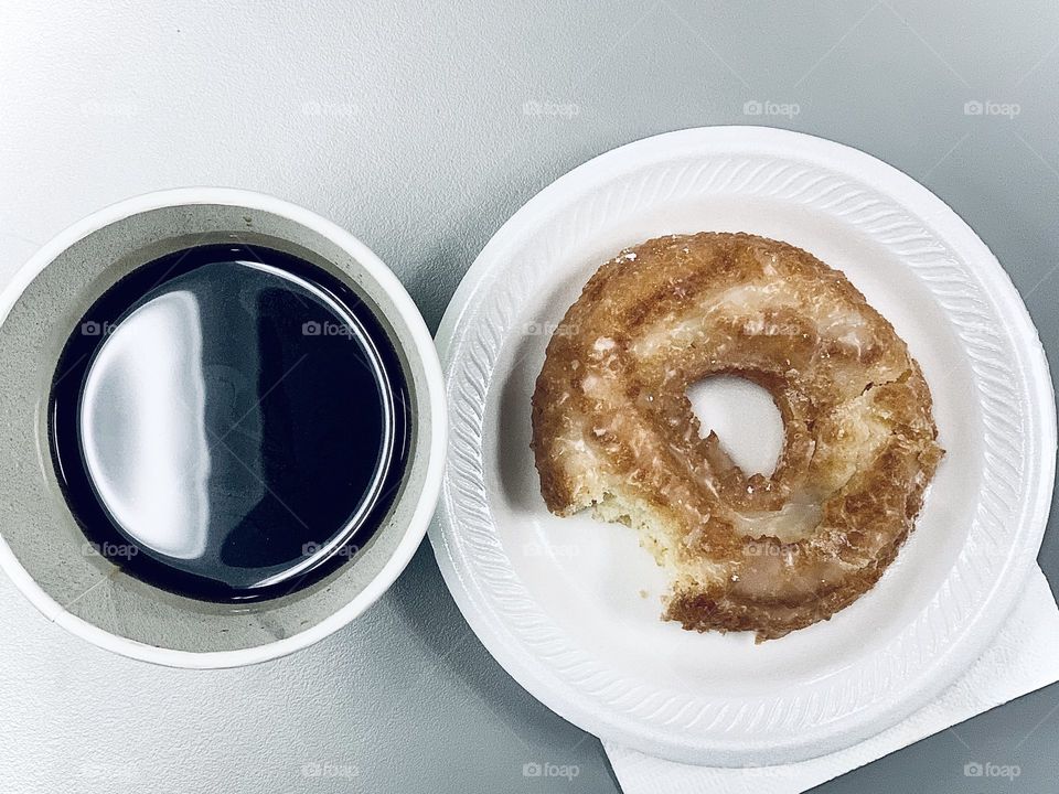 Coffee and donut 