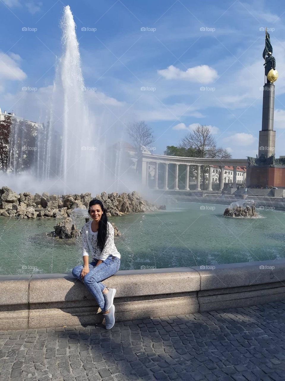Water fountain in Vienna Austria