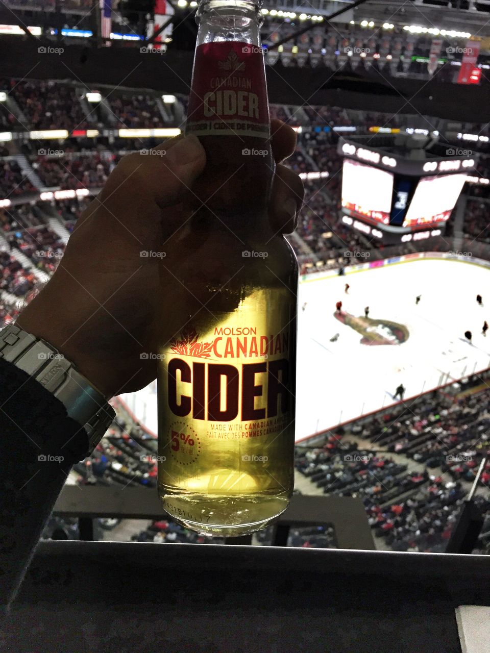 Hockey and Cider... Now that's Canadian!!!

VIP box at an Ottawa Senators Game