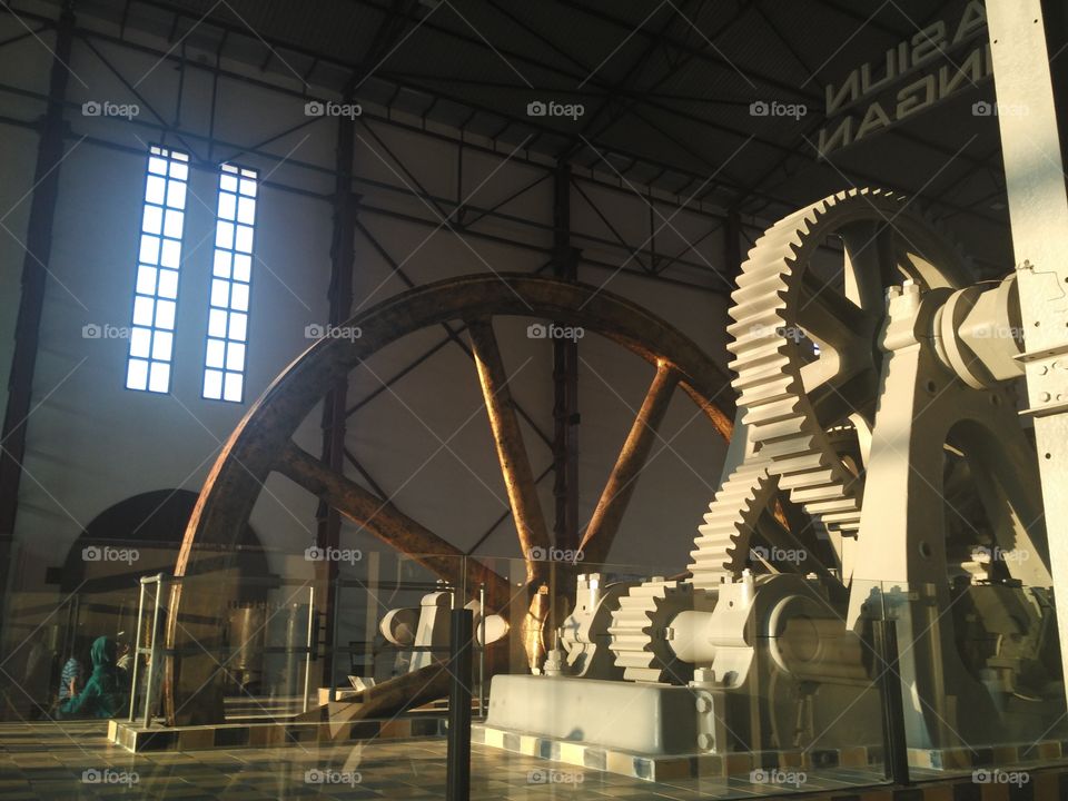 Revitalised old sugar factory, bunch of cogs here.