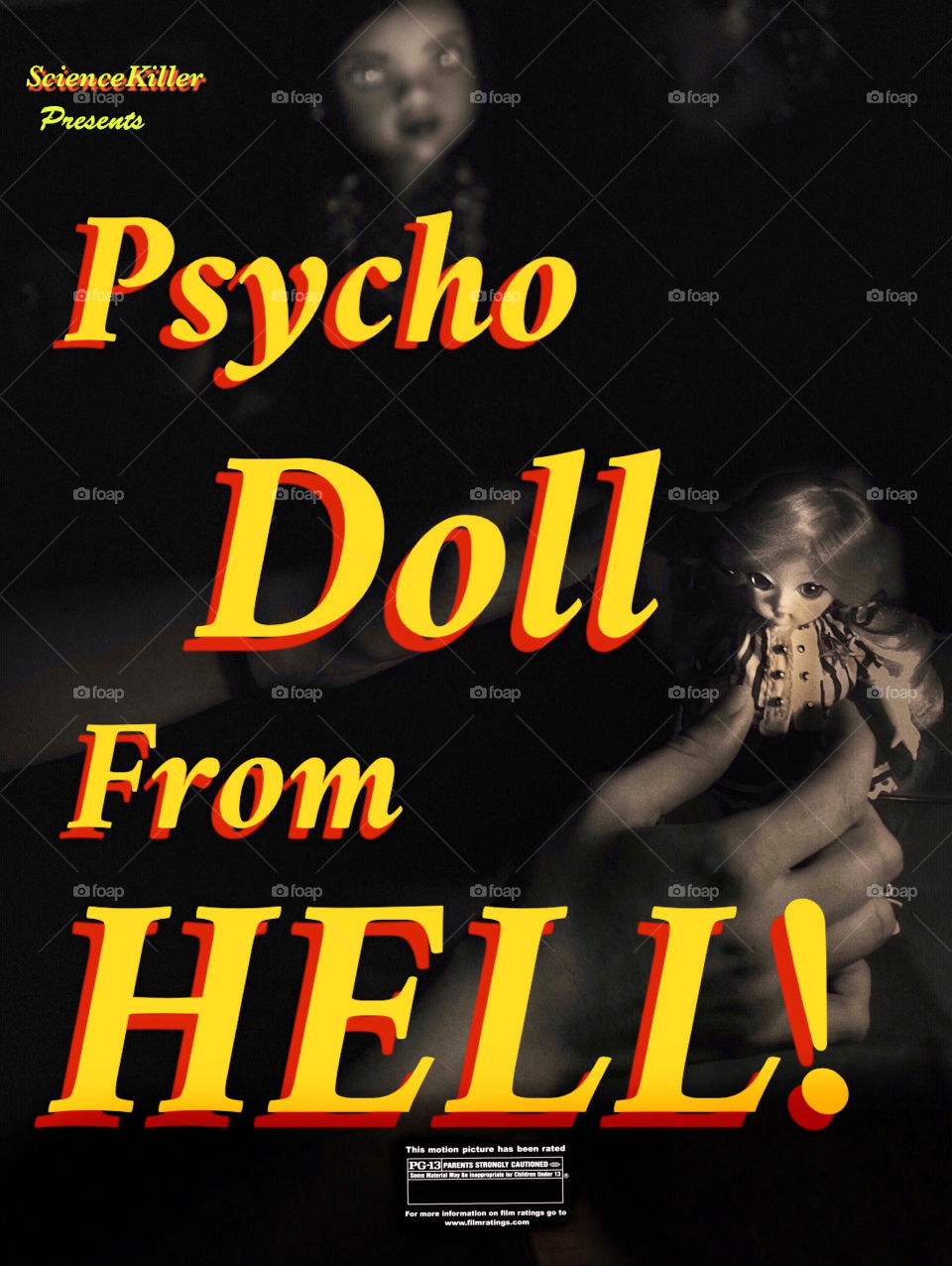Psycho Doll From Hell! (Fake B-movie poster)
