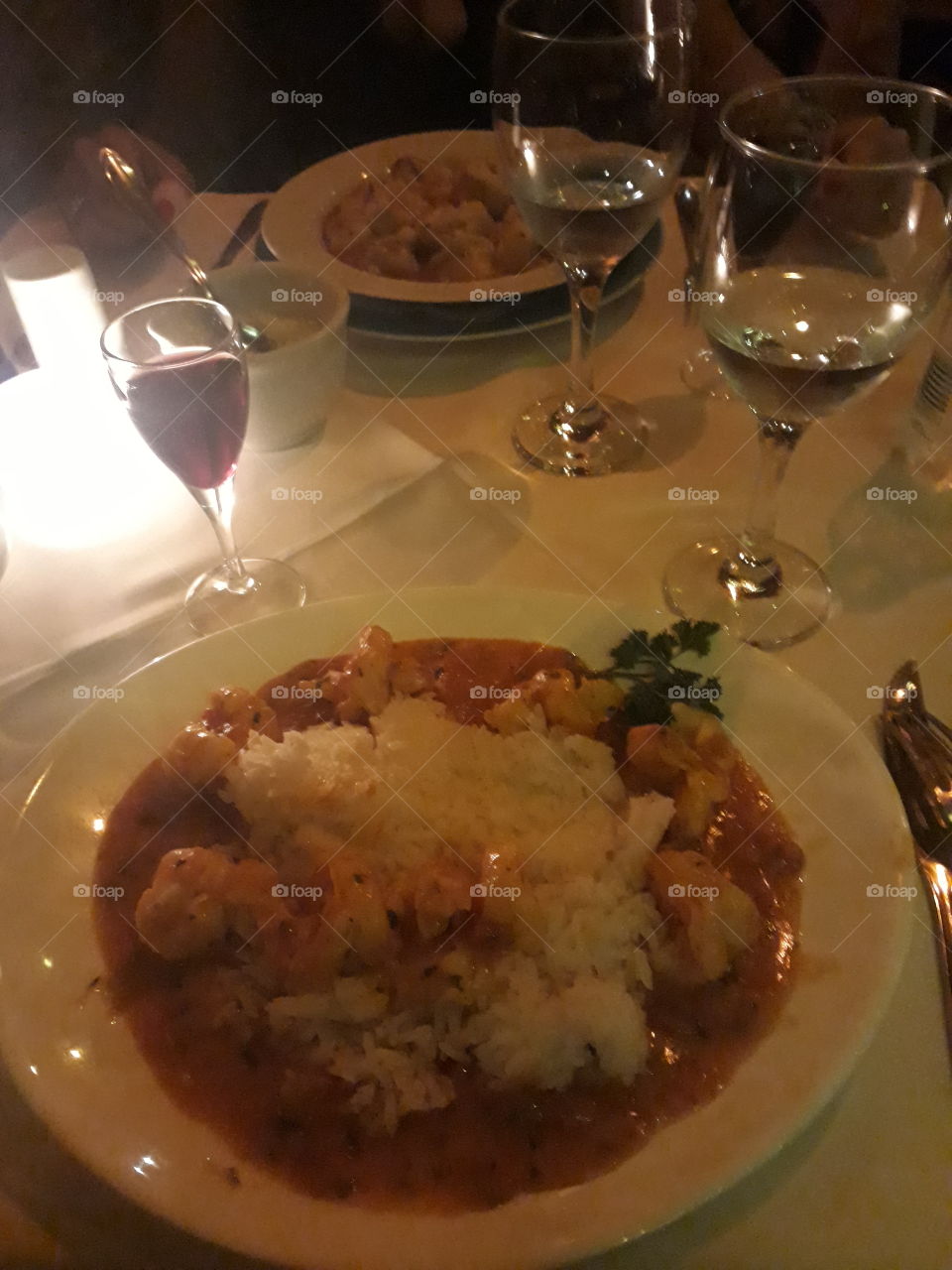 Arroz com camarão, restaurante Dona Carmela, São Paulo.  delicioso!