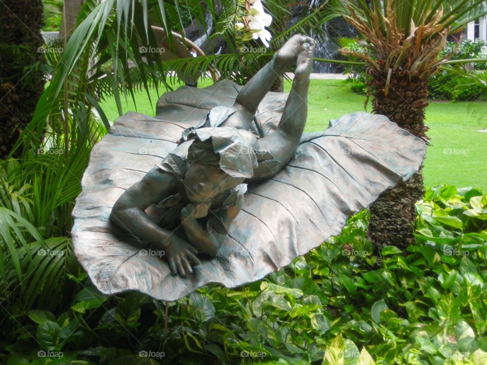 Art. Resting on Bronze Leaf