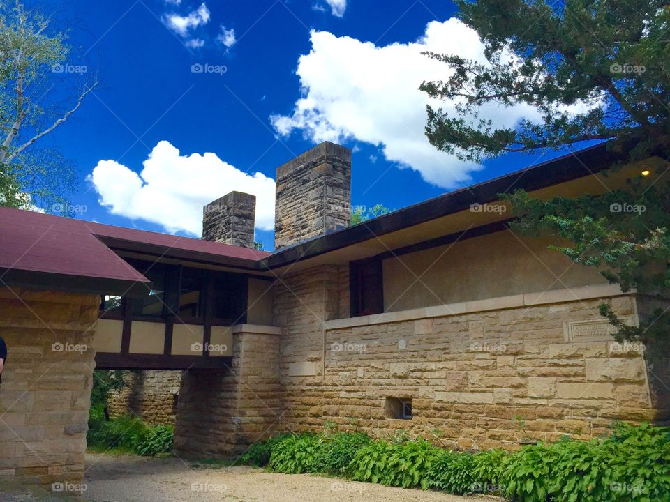 Taliesin Residence . Frank Lloyd Wright property in Spring green Wisconsin . 
