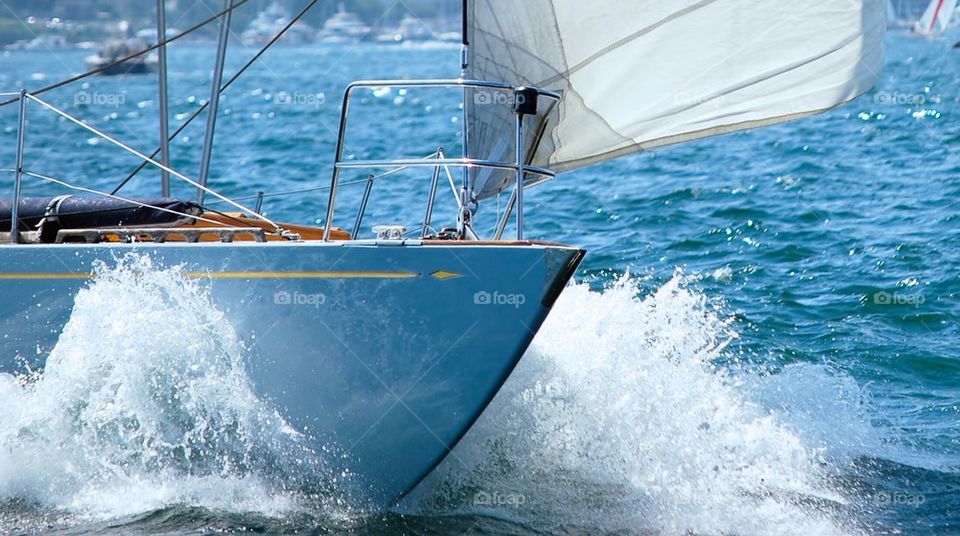 Cutting through the water